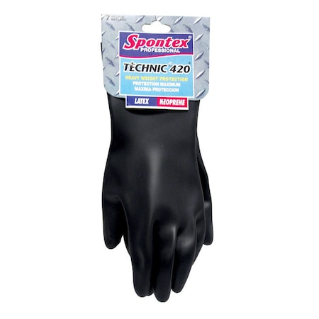 Spontex Spontex Technic 420 Latex/Neoprene Cleaning Gloves M Black 1 pk 33545